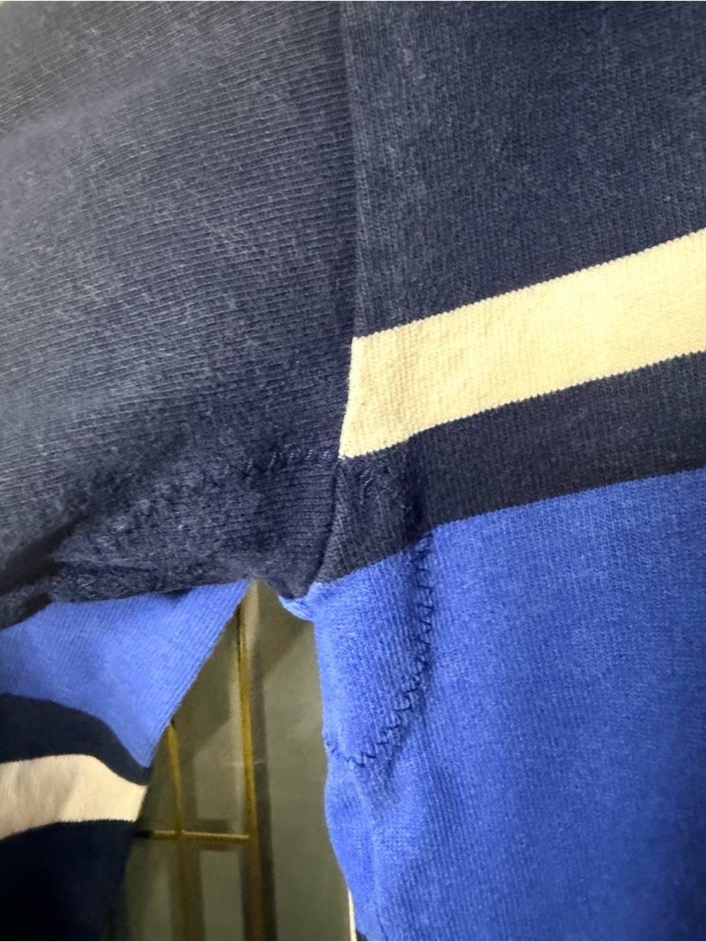 Barbarian Rugby Wear Bermuda Crest Rugby Shirt Blue Stripe Blokecore Old School - Picture 4 of 7